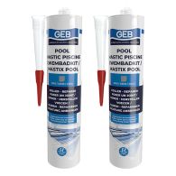 Lot de 2 Mastics piscine POOL qualité professionnelle GRIS 290 ml - GEB