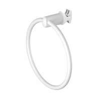 Porte-serviettes anneau blanc pour radiateur sèche-serviettes tubes ronds