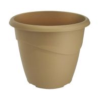 Pot de fleur Marina Ø18 x 15,3 cm non perçé - 2 litres - Taupe - EDA