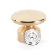 Kit de Fixation : Rondelle multi-matériaux Alu + Grande Patère convexe Laiton - L'Attachante