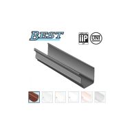 Profilé gouttière PVC BEST carrée 4m - marron - First Plast