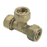 Raccord à compression tube PER Ø20 - Té égal - Somatherm