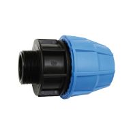 Raccord plastique tube PE Ø25 - Droit Mâle augmenté 1
