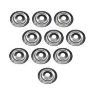 10 Rosaces métalliques plates diamètre 25 mm - RAM