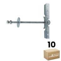 Boîte de 10 tiges filetées de suspension Ø5 - Longueur bascule 50 mm - Parois maxi 75 mm - Ram