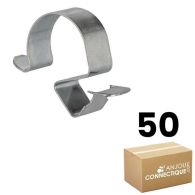 Boîte plastique de 50 clips pour câble et gaine Ø 15-21 mm - Épaisseur tôle 2-7 mm - Ram
