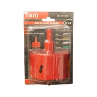 Scie cloche 74 mm pour spot RT 65 x 81 mm - Ram