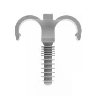 200 colliers cheville RAMCLIP double gris pour tube nu Ø28 à 32 et prégainé + prégainé duo Ø16 - RAM