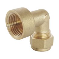 Raccord à compression tube PER Ø12 - Coude femelle 1/2