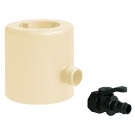 Récupérateur d'eau de pluie PVC pour tubes Ø 63-80-100 et oval 92 x 57 mm - Sable - First Plast