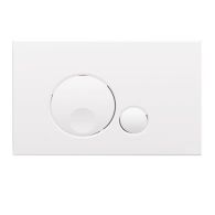 Plaque de commande Globe double débit blanche en ABS - Regiplast