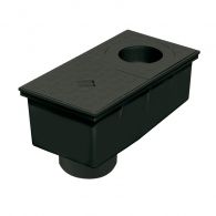 Regard de descente 165 x 320 mm pour eaux pluviales - Noir - Fisrt Plast