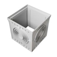 Réhausse regard polypropylène 400 x 400 mm avec sorties multidiamètres - First Plast