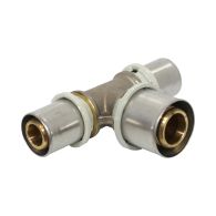 Raccord multicouche à sertir TH - Té inégal Ø20x2,0 - Ø26x3,0 - Ø20x2,0 - Arcanaute