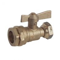 Robinet compteur droit PE Ø32 - écrou prisonnier 3/4