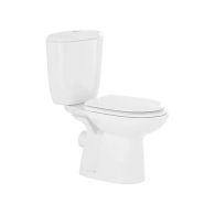 PACK WC Aveiro au sol Sortie Horizontale Entrée Latérale blanc avec bride (Cuvette, Réservoir NF et Abattant Thermoplast NF) - Sanindusa