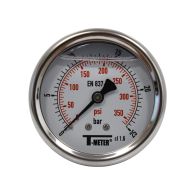 Manomètre boitier inox à bain de glycérine AXIAL Mâle 1/4