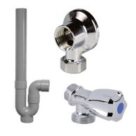 Kit machine à laver avec applique, robinet et siphon - Sferaco