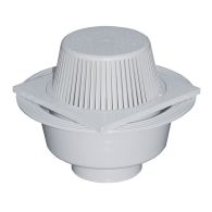 Siphon de terrasse 200x200mm PVC avec crapaudine  - Gris