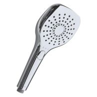 Douchette ABS anticalcaire carrée 3 jets Ø120 mm chromée - Somatherm