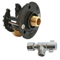 Pack sortie de cloison FIXOPLAC WC - raccord coudé PER à compression Ø12 - mâle 3/8