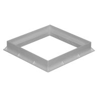 Cadre en PVC pour grille et tampon - 250 x 250 mm - Gris - First Plast