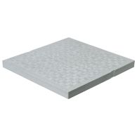 Tampon de sol léger PVC anti-choc 534 x 534 mm - 45,00 KN - Gris - First Plast