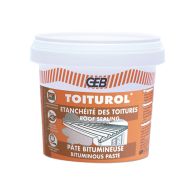 Pâte bitumeuse TOITUROL pour réparation des toitures, pot de 400 g