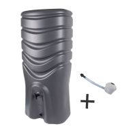 Récupérateur d'eau 350L RECUP'O avec kit collecteur inclus - 65 x 50 x 144 cm - Gris anthracite - EDA