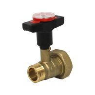 Vanne thermomètre intégré poignée rouge clapet antithermosiphon Entrée 1