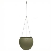 Suspension LUNE avec soucoupe clipsée et câble - Dim. 24 x 24 x 18 cm - Volume 6,5 L - Kaki - EDA