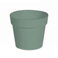 Pot de fleur Toscane Ø 13 x 11,7 cm rond - 1,1 Litres - Vert Laurier - EDA