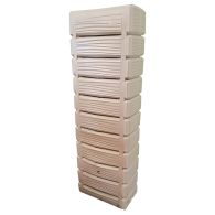 Récupérateur à eau mural Dune 300 litres coloris grège avec couvercle - 34 x 60 x Hauteur 180 cm