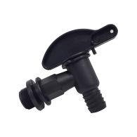 Robinet gros debit joint plat noir 1