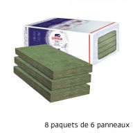8 paquets de 6 panneaux laine de verre RENOSOUDAL P0052 - Panneau 4.86 m² - Soit 38.88 m² - 96 mm - R 3.00 - Ursa
