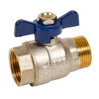 Vanne à sphère PN30 Passage Intégral ACS Papillon bleu M/F 3/8