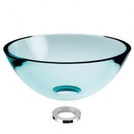 Vasque en verre transparent à poser H11cm - Ø28cm - Ondyna VV12880