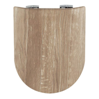 Abattant WC Wood Slim Angora Wood, descente assistée et déclipsable - Olfa