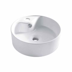 Vasque céramique circulaire VIENA - Blanc - 390 x 135 mm - Bathco