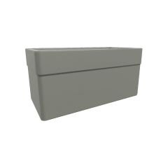 Jardinière CAREL - 80 cm avec roulettes - Dim. 78 x 39 x 39 cm - Volume 63 L - Gris Anthracite - EDA