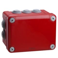 Boîte de dérivation rouge à embouts (tétines) 150 x 105 x 80 mm - Protection Incendie - Schneider Electric