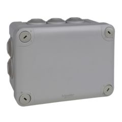 Mureva Box - Boîte de dérivation 960° gris -10x4/25 - Intérieur 150 x 105 x 80 mm - Schneider Electric