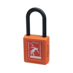Cadenas orange en nylon, anse Ø 6 mm x H.44 mm avec étiquette de signalisation - KS TOOLS