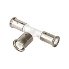 Té multicouche agrandi PVDF blanc inégal à sertir Ø26x3,0 - Ø32x3,0 - Ø26x3,0 - HENCO