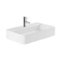 Vasque à poser SANLIFE Quadrangulaire 60x40cm avec percement- Blanc - Sanindusa