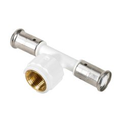 Té multicouche PVDF blanc à sertir Ø32x3,0 - Femelle 3/4" (20/27) - Ø32x3,0 - HENCO