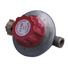 Détendeur réglable propane basse pression 4kg/h - 0 à 100 mbar - entrée écrou bouteille - sortie M20x150 - Gurtner