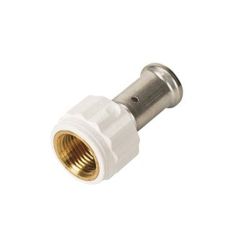 Raccord multicouche PVDF blanc à sertir femelle 1'' (26/34) - Ø32x3,0 - HENCO
