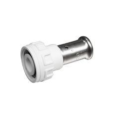 Raccord multicouche PVDF blanc à sertir à raccordement Eurocône Ø16x2,0 - 3/4EK - Henco