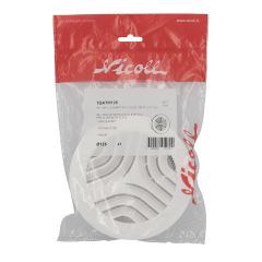 Grille de ventilation ronde Ø144 avec moustiquaire pour tube Ø125 - Nicoll